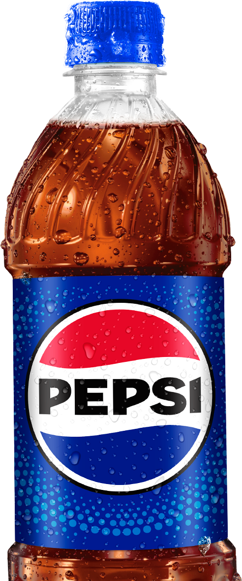 Cold Pepsi bottle